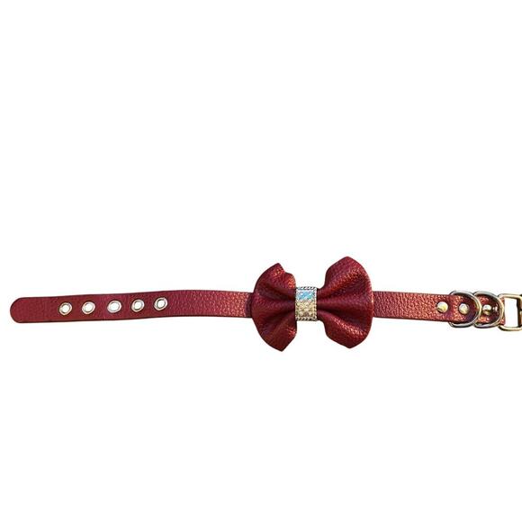 Nib-Bolzano- Exclusive Italian Designer Bolzano Leather Dog Pet Collar Small - Picture 9 of 9